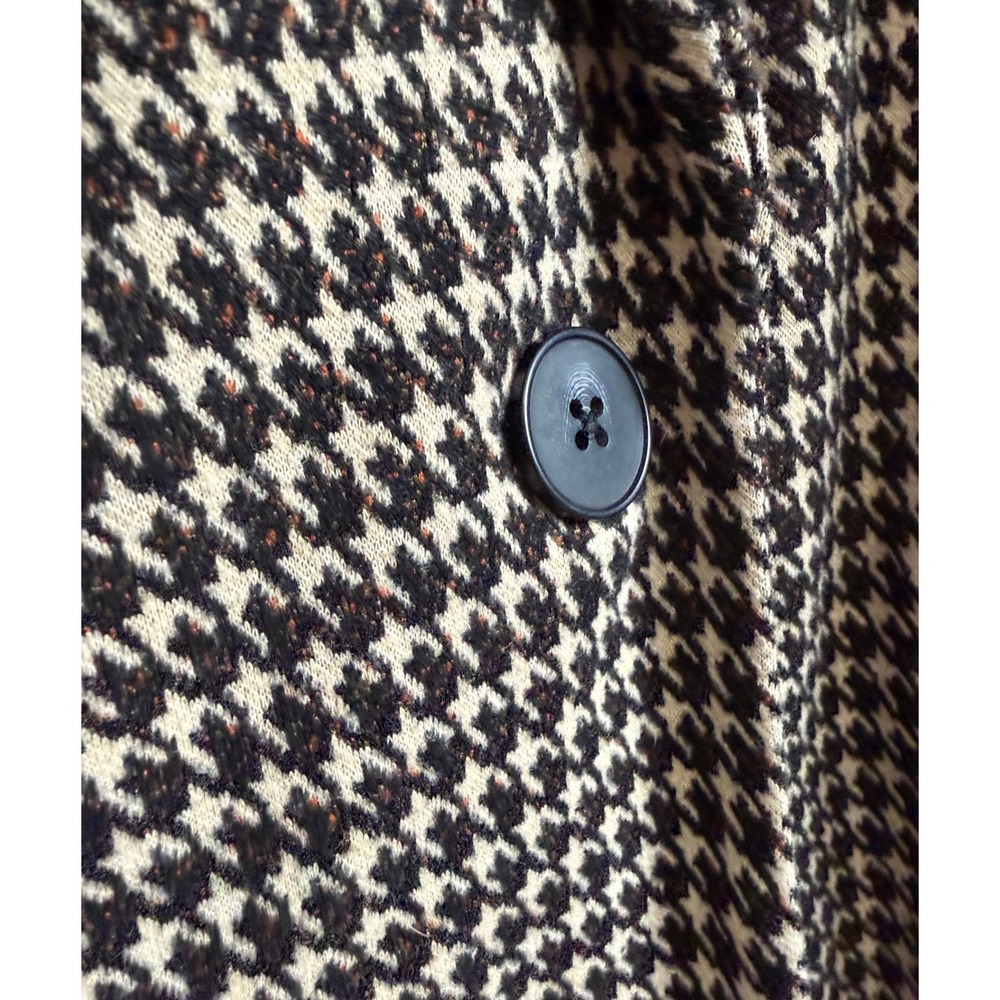 Sanctuary Womens Brown Houndstooth Oversized Knit Blazer Jacket S Academia - Picture 6 of 7